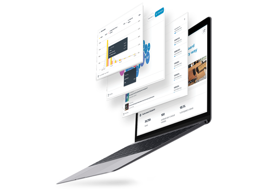 Cision Impact Screens on Laptop